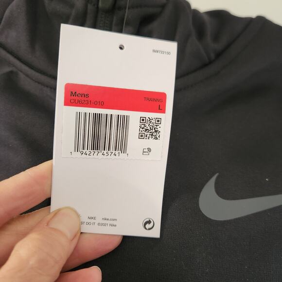 Nike Dry Men's Therma Full Zip Hoodie (Large, Black/Grey 2.0) - Picture 3 of 5